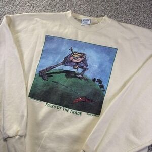 Vintage Gary Patterson Santee Sweatshirt Mens 2XL White Tricks Of Trade Golf